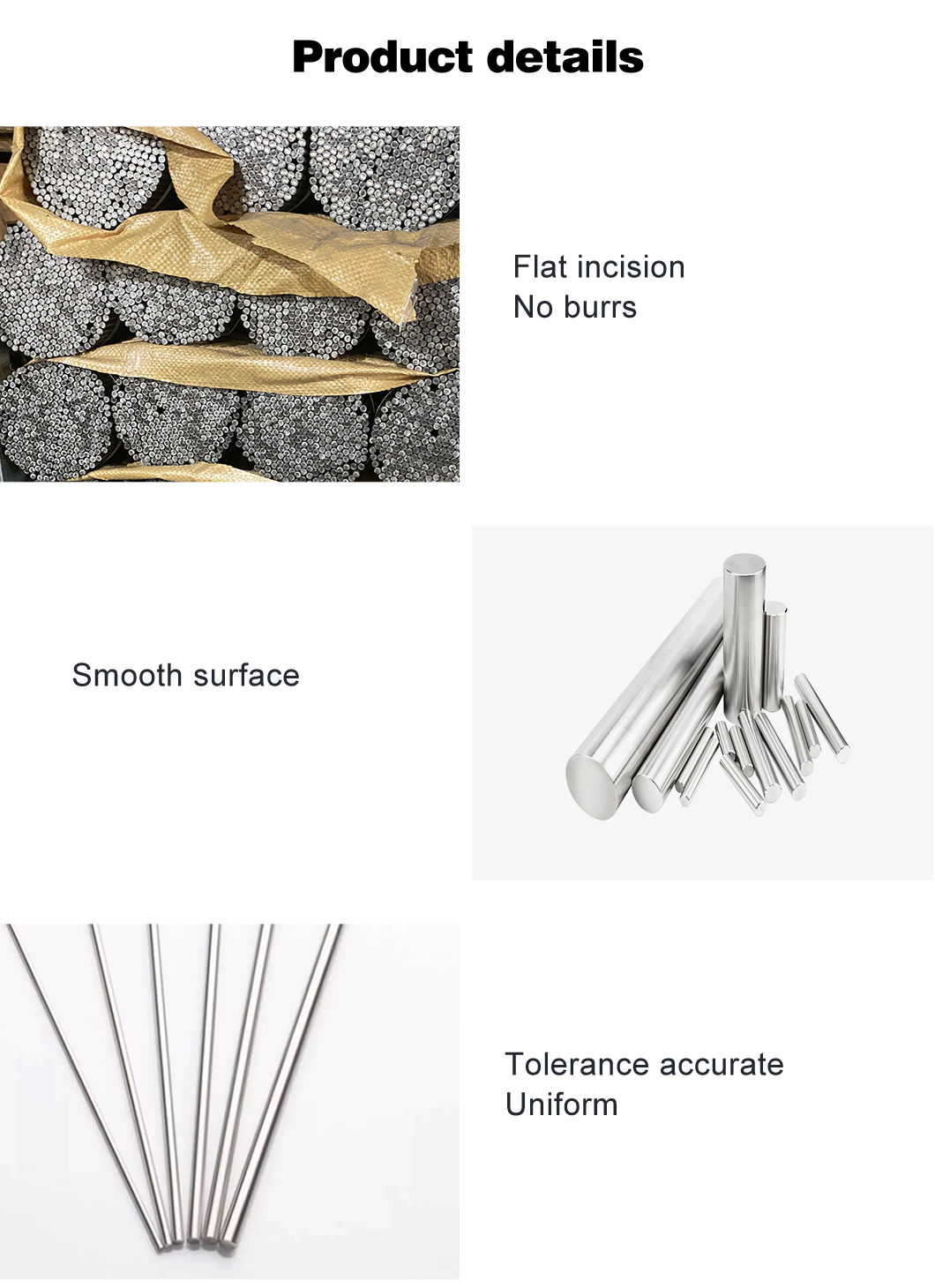 Stainless steel polishing rod